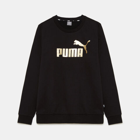 Sudadera De Cuello Redondo Con Logotipo, Negro Sudadera De Cuello Redondo Con Logotipo, Negro